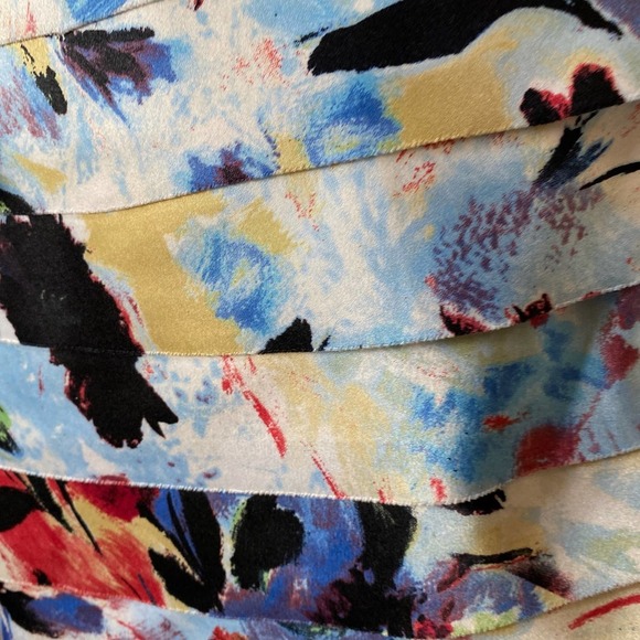 NWT JS COLLECITON Watercolor Print Midi Dress, L 0564 - Picture 6 of 10